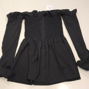 Black off the shoulder top